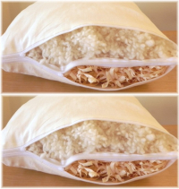 2x FLExxIMA-med Zirben+Schafwolle Kissen 2 K. 40x80+1x Öl 20 ml gratis